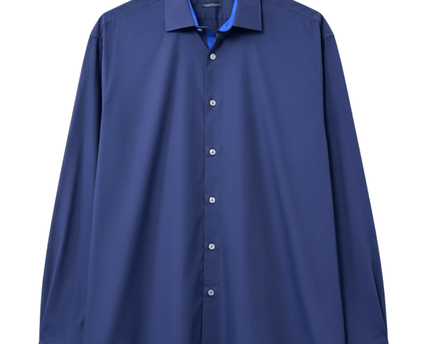 Van Heusen Regular Fit Stretch Navy Dress Shirt