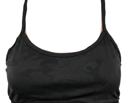 Lululemon Flow Y Strappy Back Camo Print Sports Top