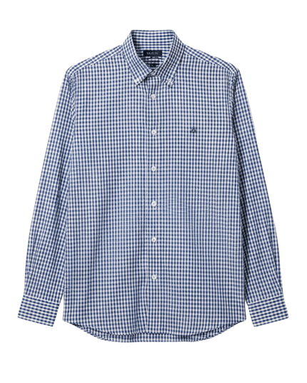 GANT Navy Checkered Button-Down Shirt