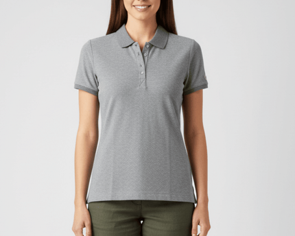Champion Heather Grey Slim Fit Short Sleeve Polo Shirt
