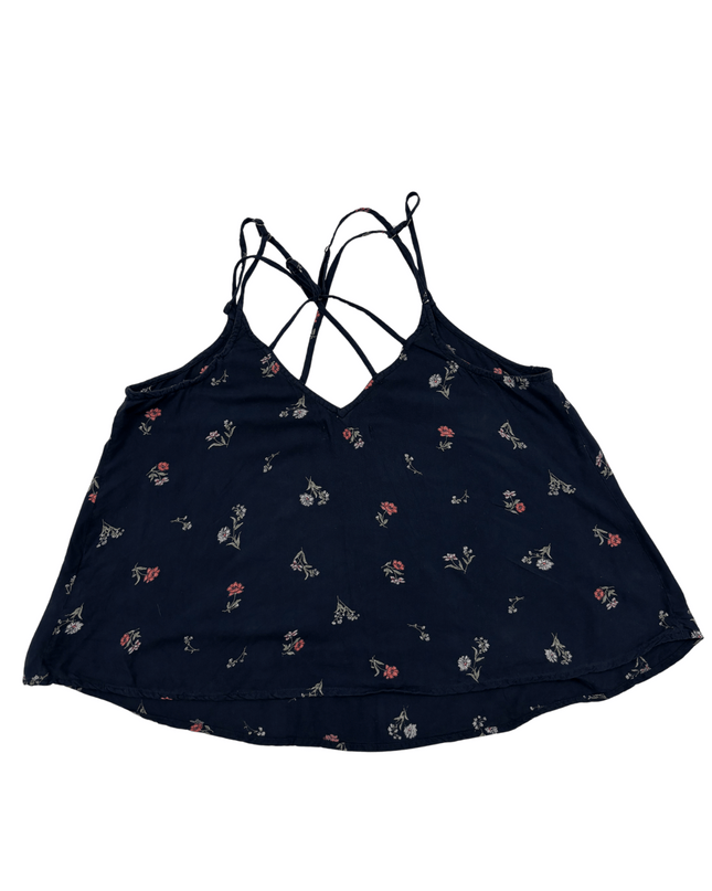 Hollister Floral Crisscross Straps Cami Top - M