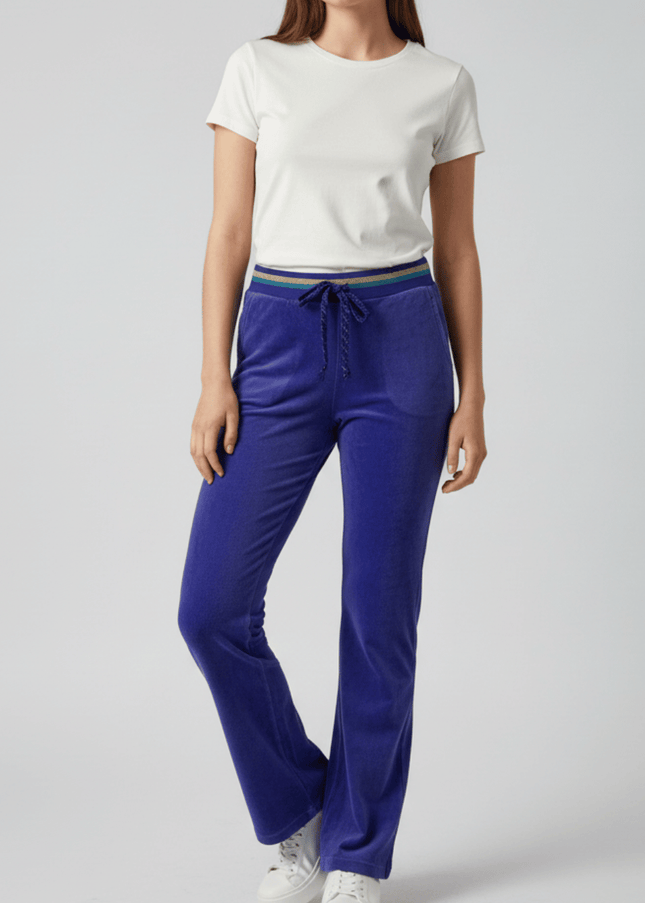 Juicy Couture Royal Blue Velour Heart Logo Track Pants