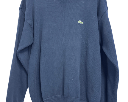 Lacoste Navy Blue Cotton Crewneck Sweater
