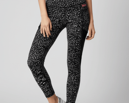 Juicy Couture Sport Black & White Leopard Print Performance Leggings