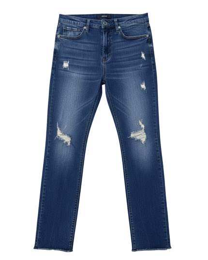 Aeropostale High-Rise Distressed with Raw Hem Skinny Jeans