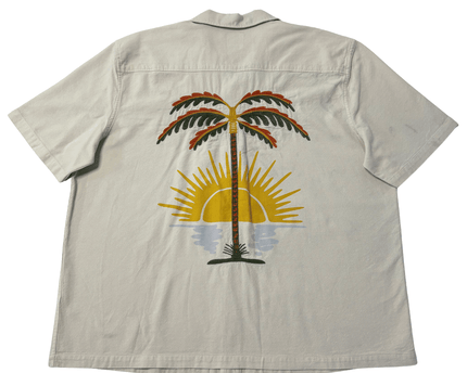 NEXT Textured Palm Tree Embroidered Short Sleeve Shirt