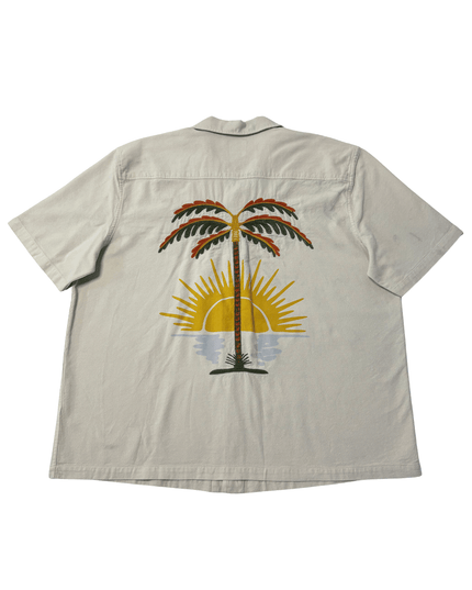NEXT Textured Palm Tree Embroidered Short Sleeve Shirt