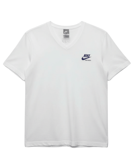 Nike Sportswear White V-Neck Cotton T-Shirt
