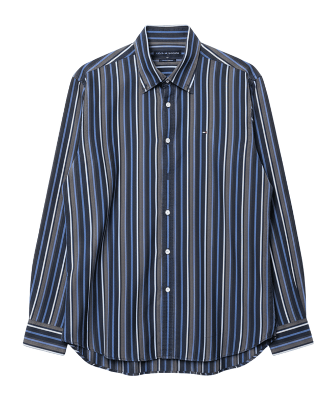 Tommy Hilfiger Multicolor Striped Navy Blue Shirt