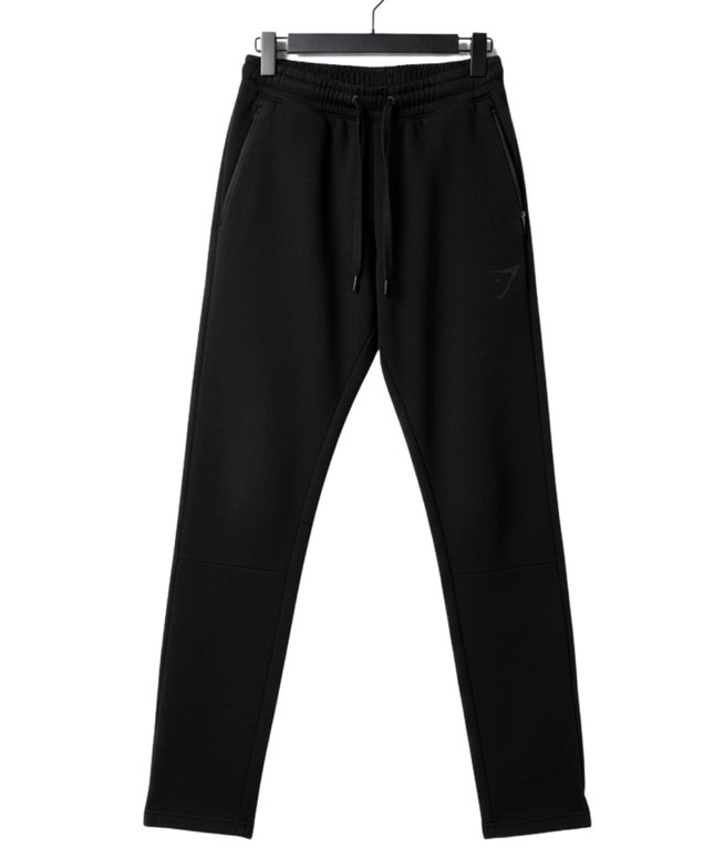 Gymshark Black Tapered Fit with Ankle Zips Joggers