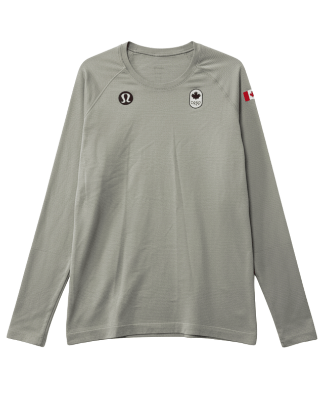 Lululemon Team Canada Olympic Swiftly Grey Tech Long Sleeve Shirt