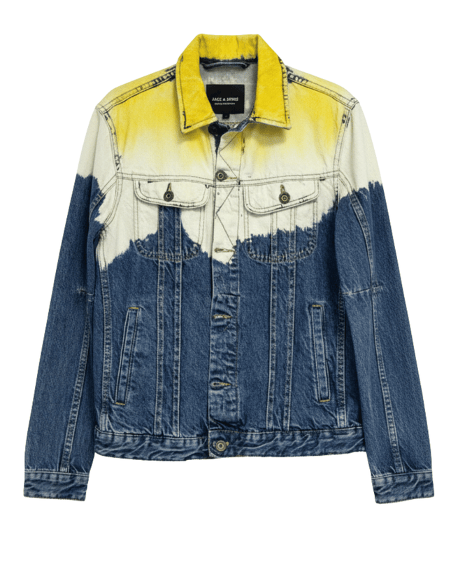 Jack & Jones Dip-Dye Yellow & Blue Denim Jacket