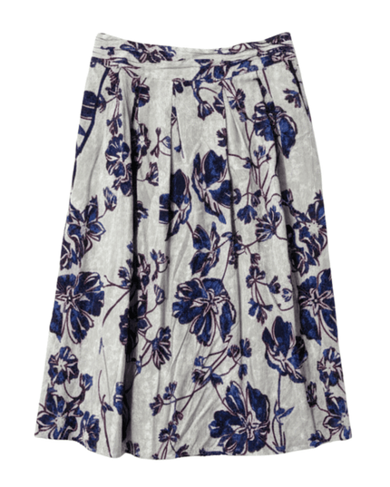 Warehouse Floral Print Pleated Midi Skirt