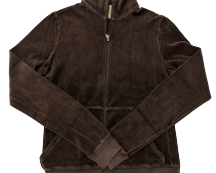 Juicy Couture Velour Full Zip Jacket Brown