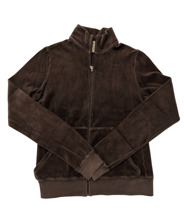Juicy Couture Velour Full Zip Jacket Brown