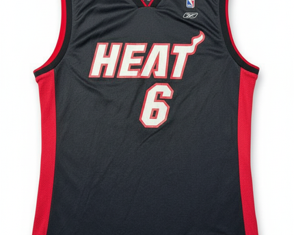 Vintage Reebok NBA Miami Heat Jones #6 Black/Red Jersey