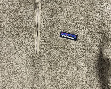 Patagonia Khaki Quarter-Zip Deep-Pile Fleece Jacket