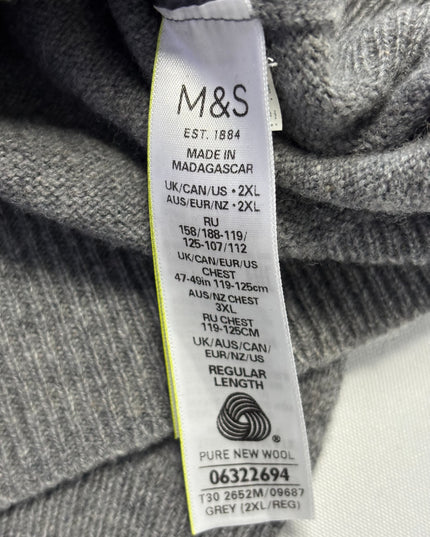 M&S Collection Grey Extra Fine Lambswool Sweater