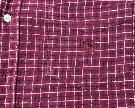Chaps Red Plaid Button-Down Long Sleeve Shirt