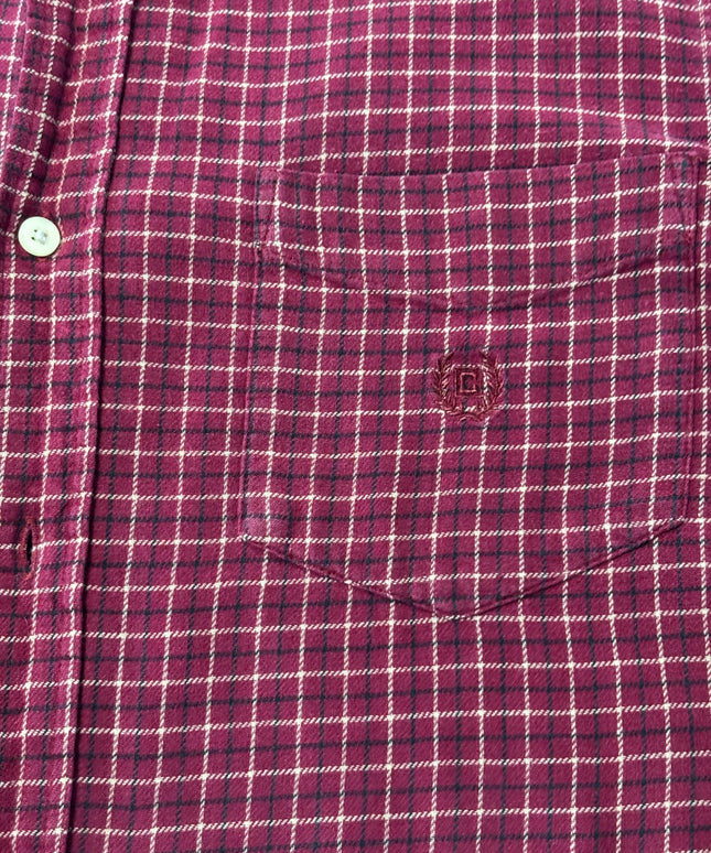 Chaps Red Plaid Button-Down Long Sleeve Shirt