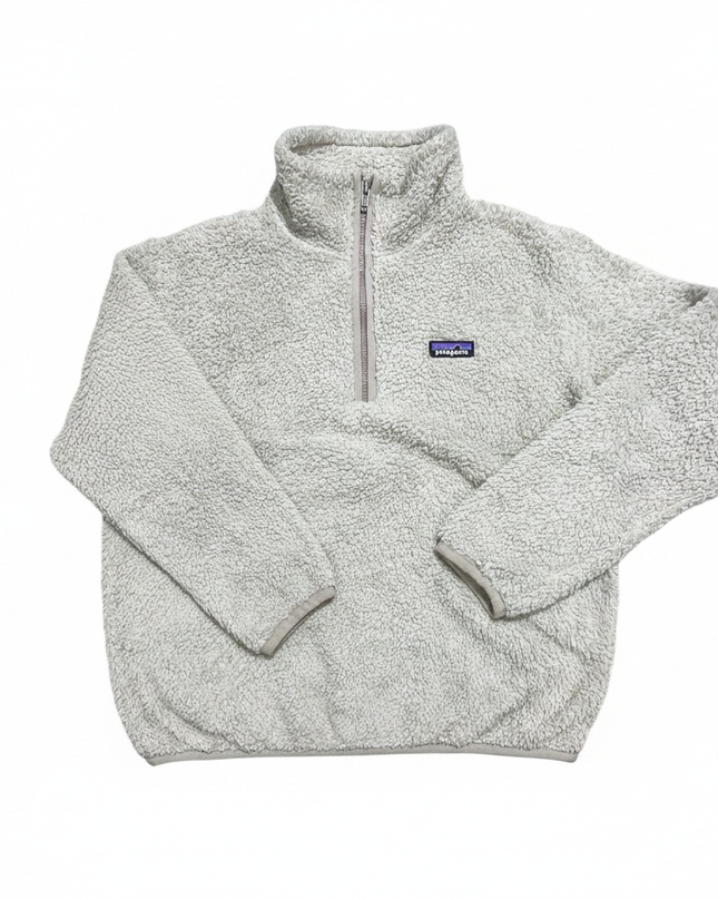 Patagonia Cream High-Pile Fleece Quarter-Zip Pullover