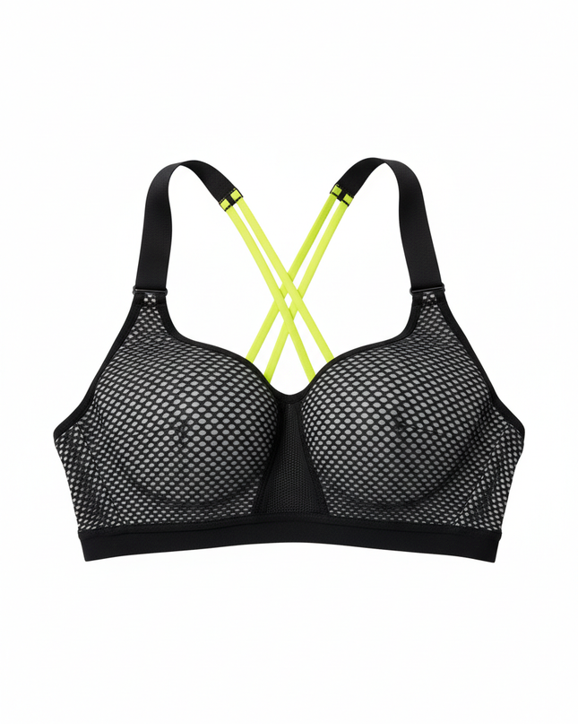 Victoria's Secret VSX Sport Neon Mesh Strappy Back Sports Top