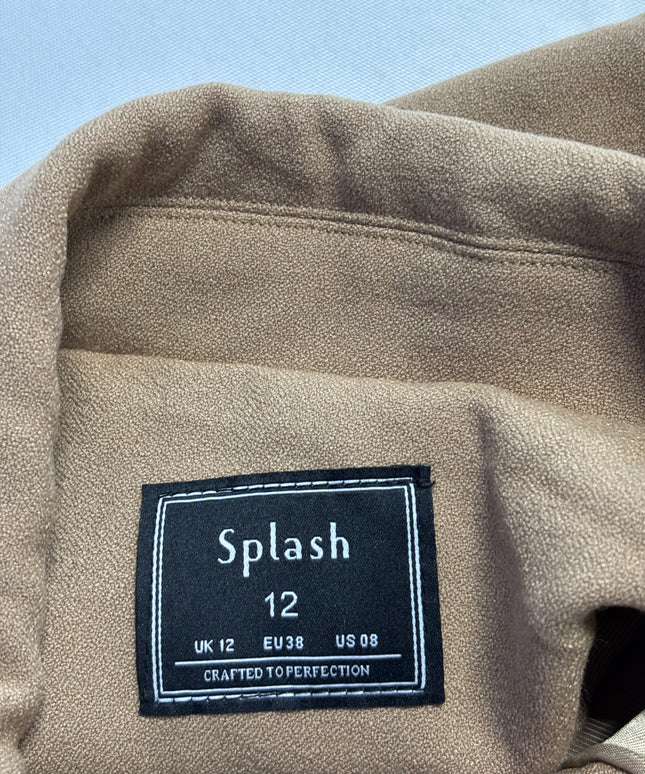 Splash Tan Double-Breasted Blazer Jacket | With Tag