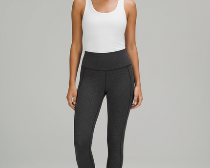 Lululemon Dark Grey High-Rise Textured Leggings