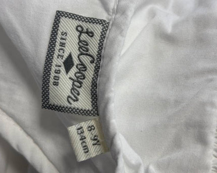 Lee Cooper White Cotton Tiered Flutter Sleeve Dress