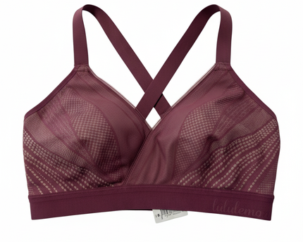 Lululemon Maroon Textured High-Support Sports Bra