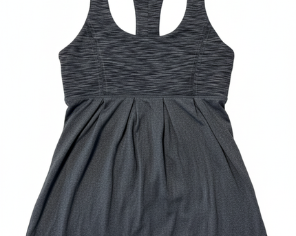 Lululemon Grey Space Dye Pleated Racerback Athletic Tank Top