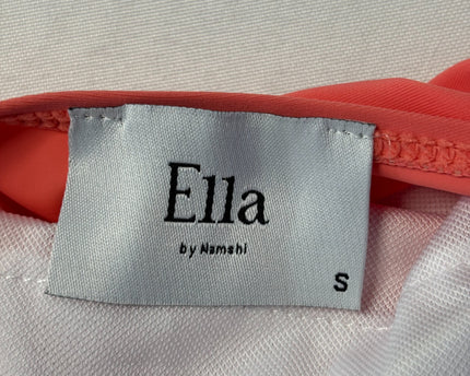 Ella by Namshi Pink One-Shoulder Color-Block Bodysuit