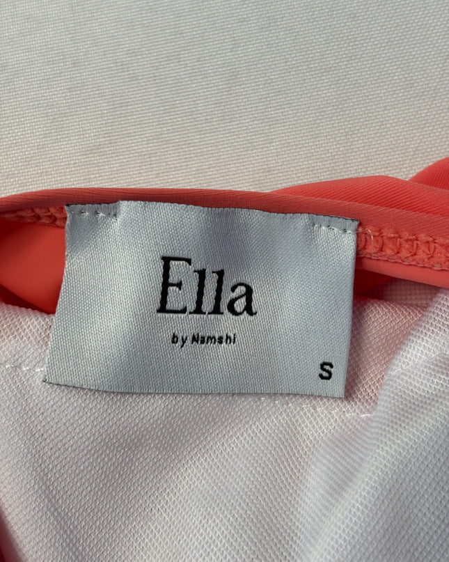 Ella by Namshi Pink One-Shoulder Color-Block Bodysuit