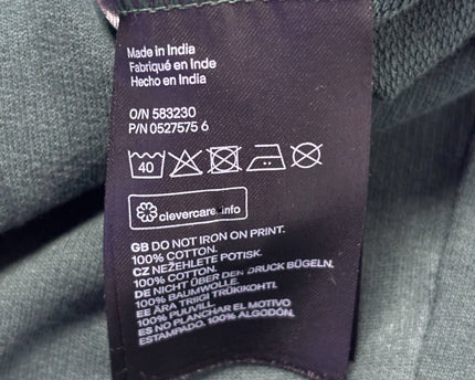 H&M Divided Green Positivity Graphic Crop Top Sweatshirt