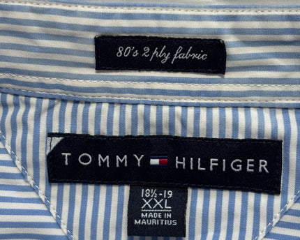 Tommy Hilfiger Blue Pinstripe Long Sleeve Shirt