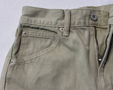 Uniqlo U High-Rise Denim in Olive Green Shorts