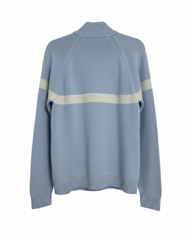 Tommy Hilfiger Light Blue Quarter-Zip Knit Sweater