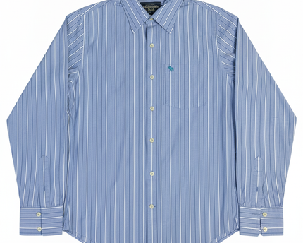 Abercrombie & Fitch Blue Striped Muscle Fit Shirt
