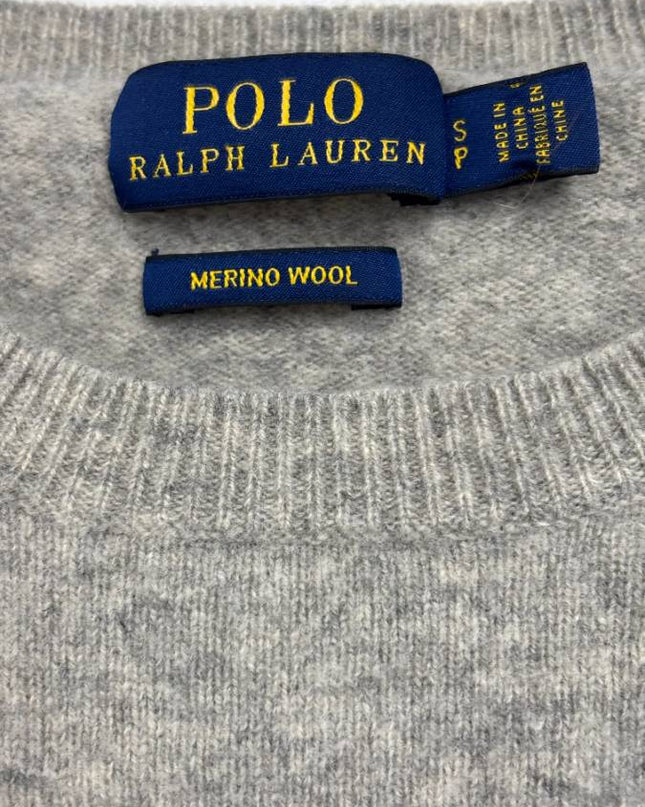 Polo Ralph Lauren Gray Merino Wool Crewneck Sweater