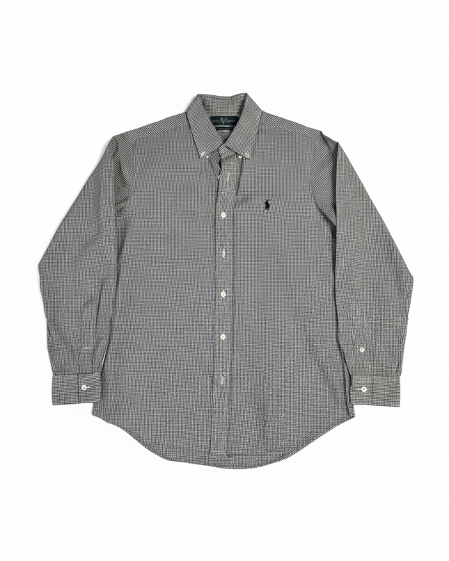 Ralph Lauren Black/White Gingham Custom Fit Shirt