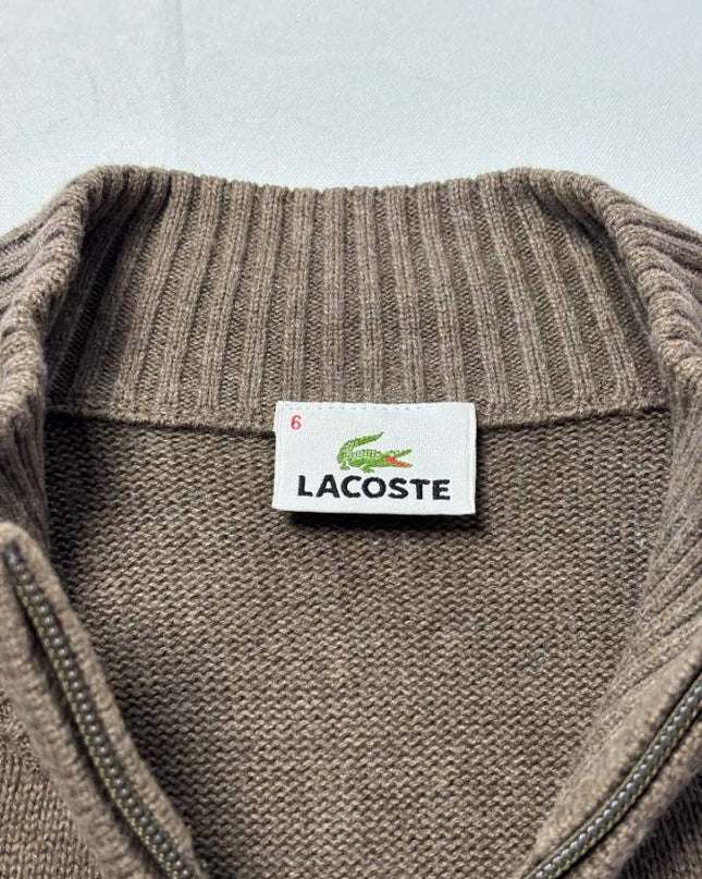 Lacoste Classic 1/4 Zip Textured Knit Sweater