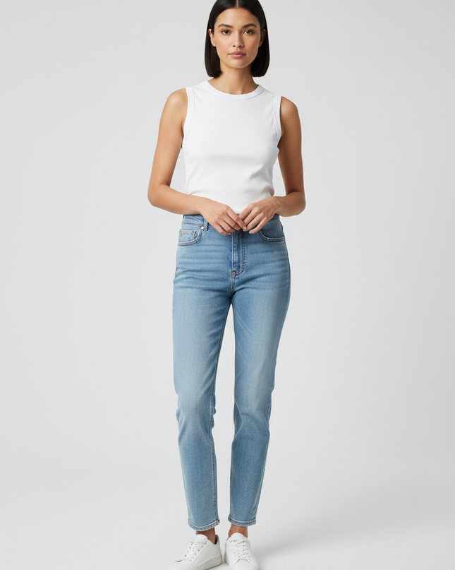 M&S Classic White Sleeveless Tank Top