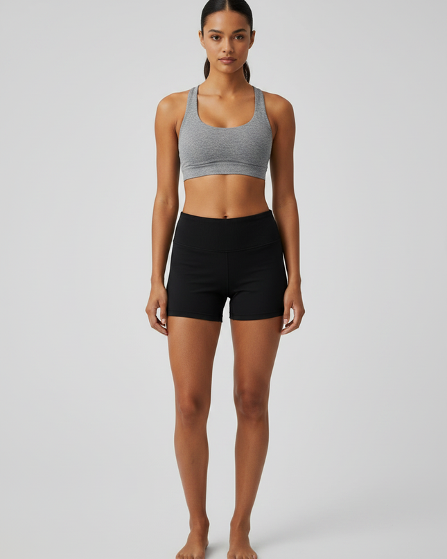 Lululemon Black High-Performance Tight Sports Shorts