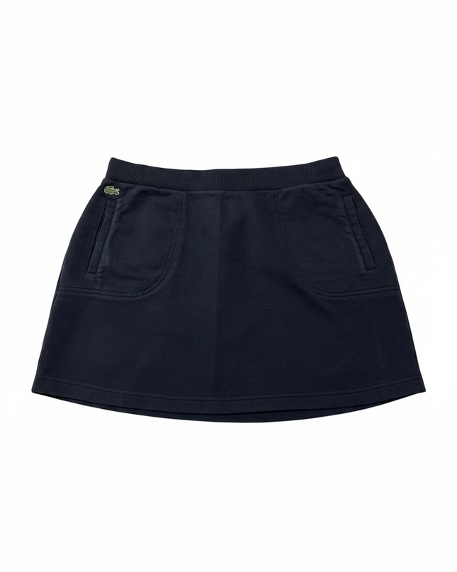 Lacoste x Roland Garros Navy Fleece A-Line Mini Skirt