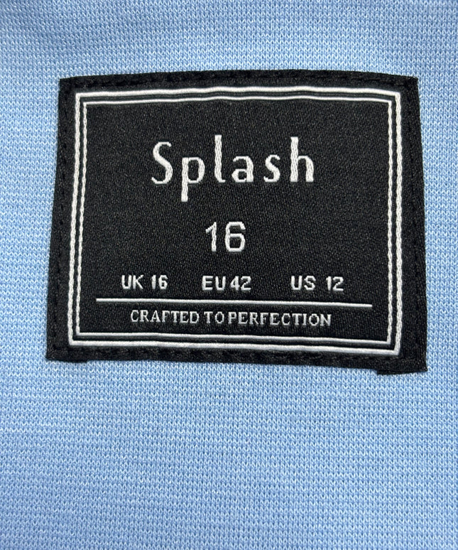 Splash Light Blue Tailored Single-Button Blazer