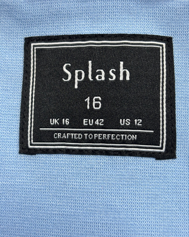 Splash Light Blue Tailored Single-Button Blazer