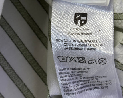 U.S. Polo Assn. Green Striped Long Sleeve Button-Down Shirt