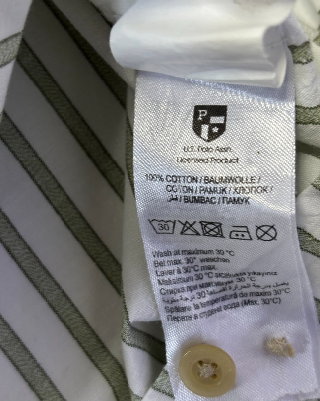 U.S. Polo Assn. Green Striped Long Sleeve Button-Down Shirt