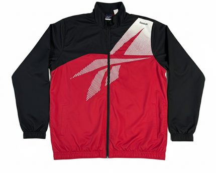 Reebok Black/Red Colorblock Track Jacket