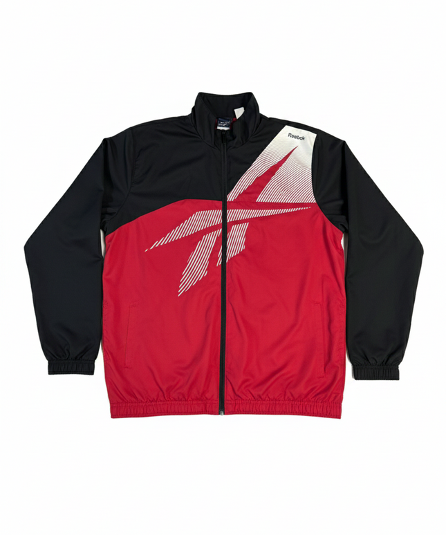 Reebok Black/Red Colorblock Track Jacket